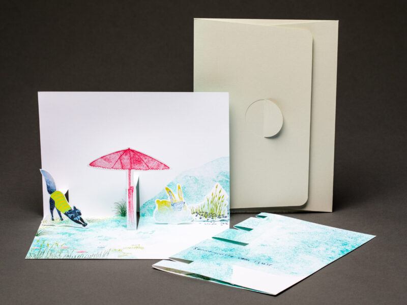 Pop-up Karte «Sommergrüsse vom Fluss»