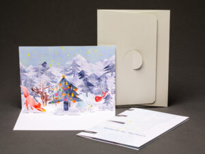 Pop Up Karte "Wintergrüsse vom Märchenwald"