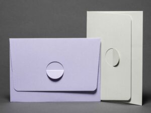 Spezialcouvert mit Kreisverschluss (grau oder lila)